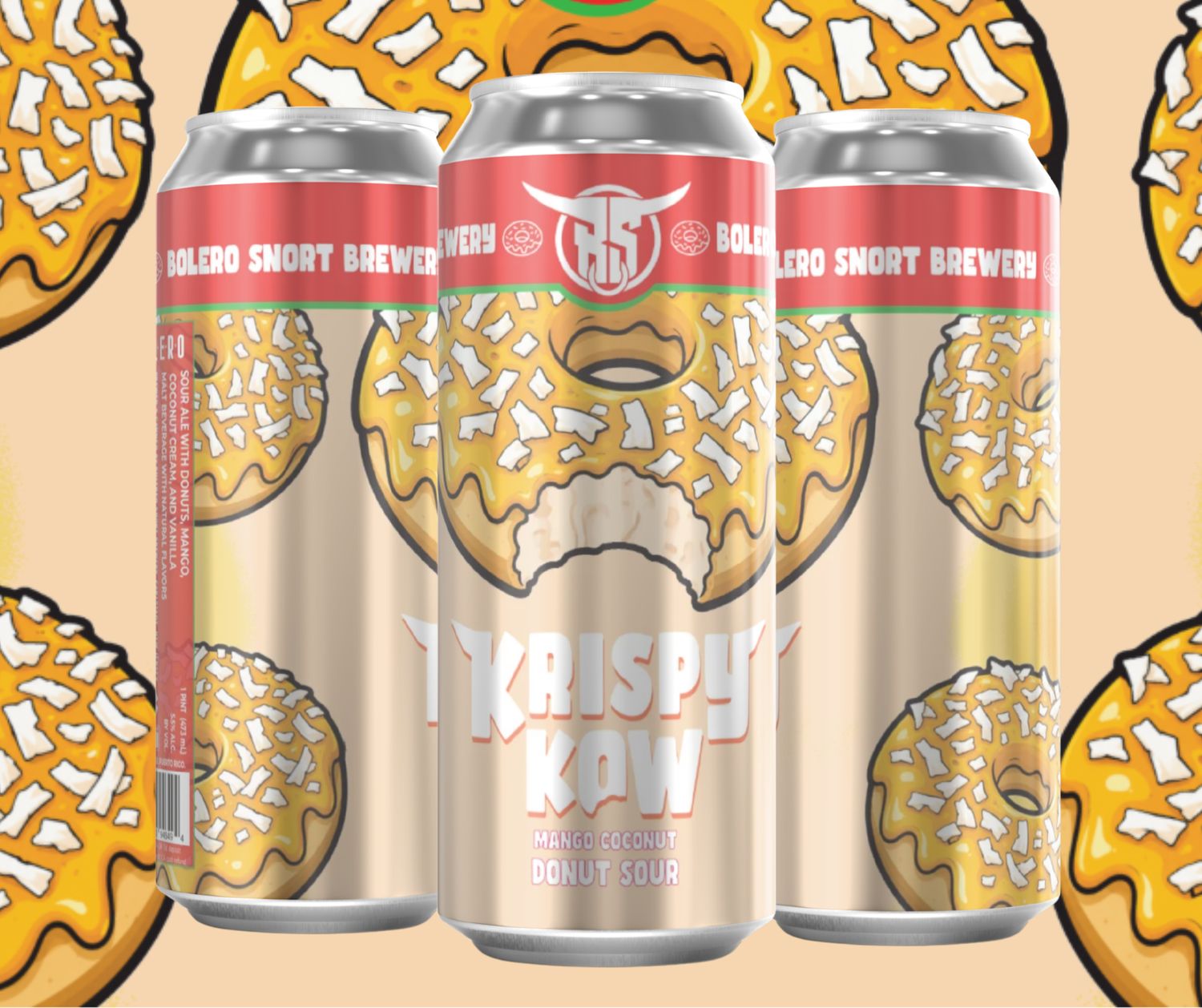 Krispy Kow: Mango Coconut Donut | 4pk