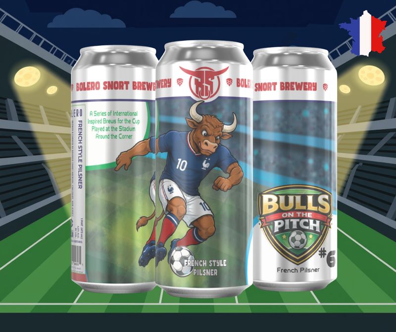 Bulls On The Pitch: French Style Pilsner | 4pk Bulls On The Pitch: French Style Pilsner | 4pk