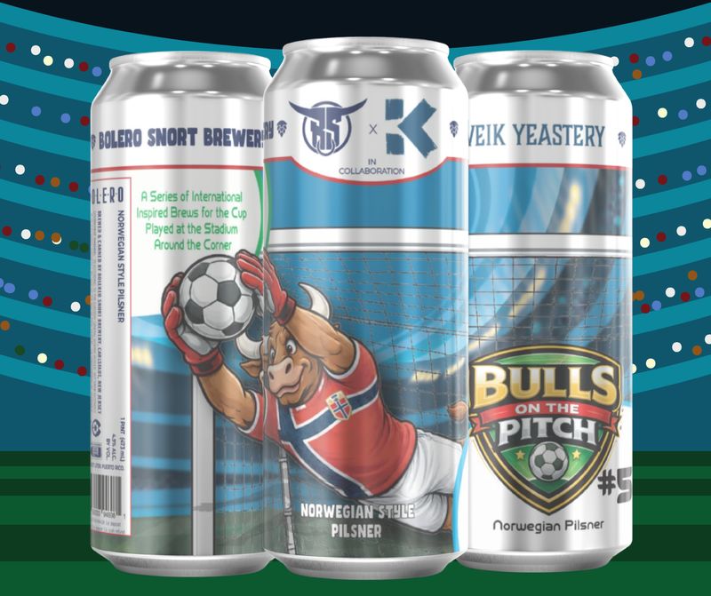 Bulls On The Pitch: Norwegian Style Pilsner | 4pk Bulls On The Pitch: Norwegian Style Pilsner | 4pk