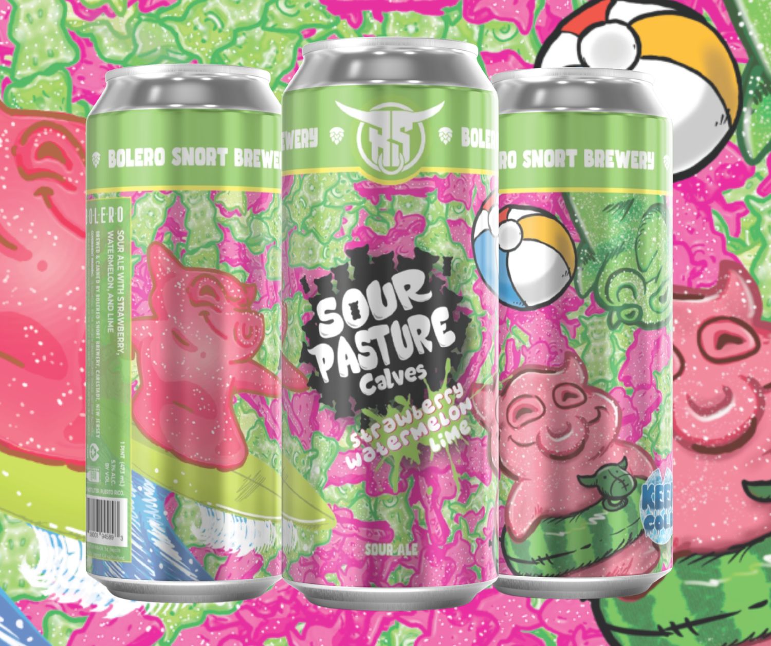 Sour Pasture Calves: Strawberry Watermelon Lime | 4pk