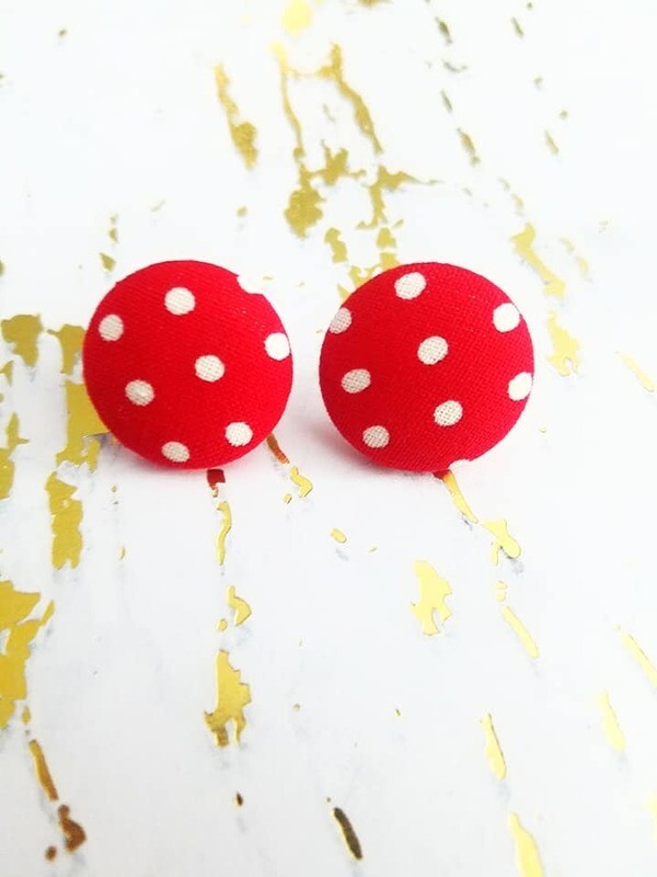 Button Earrings (variety of patterns)