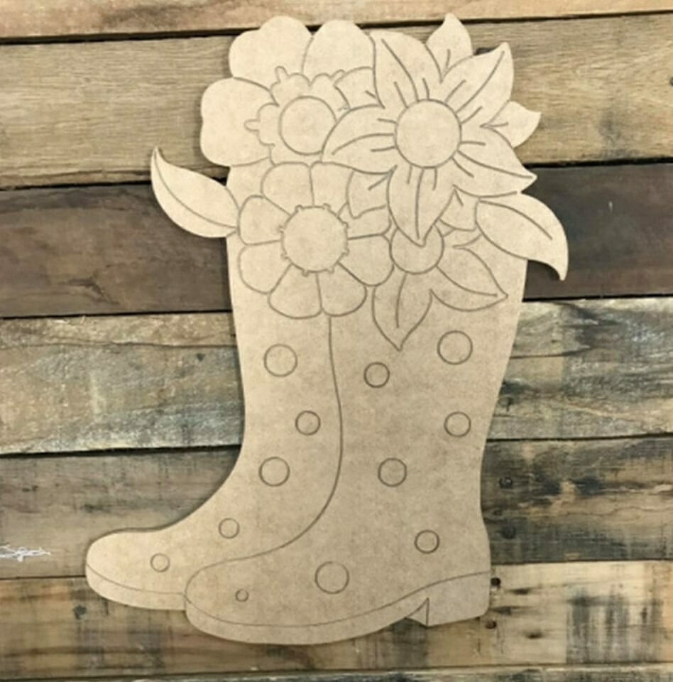 Paint by Line Rain Boots 10&quot;
