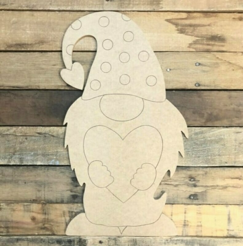 Paint by Line Heart Gnome 10"
