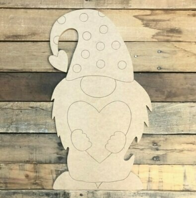 Paint by Line Heart Gnome 10"
