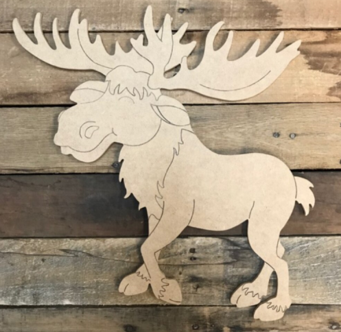 Paint by Line Moose 10"
