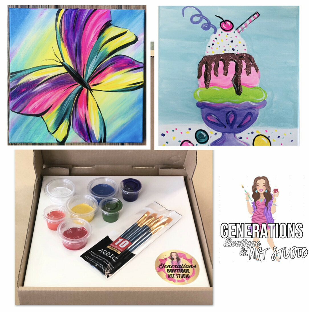 Paint Kit Butterfly and Ice Cream Sundae Paint Kit Butterfly and Ice Cream Sundae