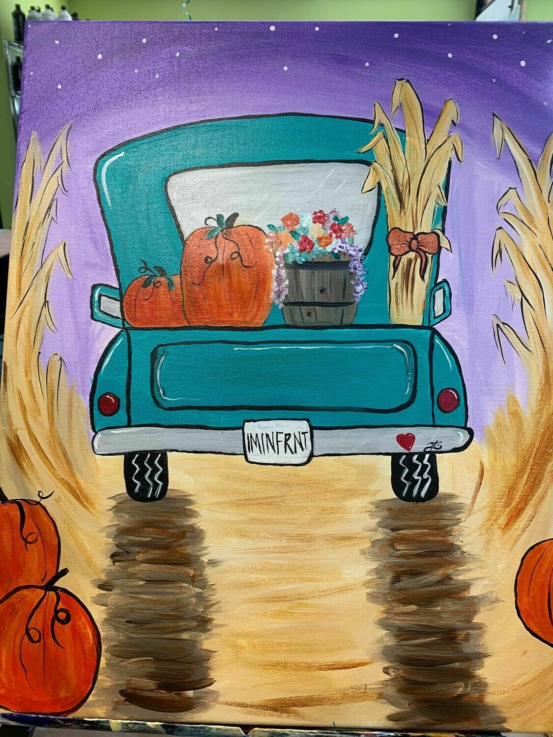 Fall Farm Truck IN STUDIO Paint and Sip Class with ZOOM option Fall Farm Truck IN STUDIO Paint and Sip Class with ZOOM option