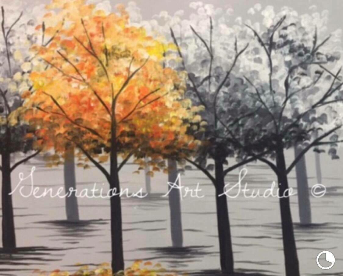 Color Tree IN STUDIO Paint and Sip Class with ZOOM option Color Tree IN STUDIO Paint and Sip Class with ZOOM option