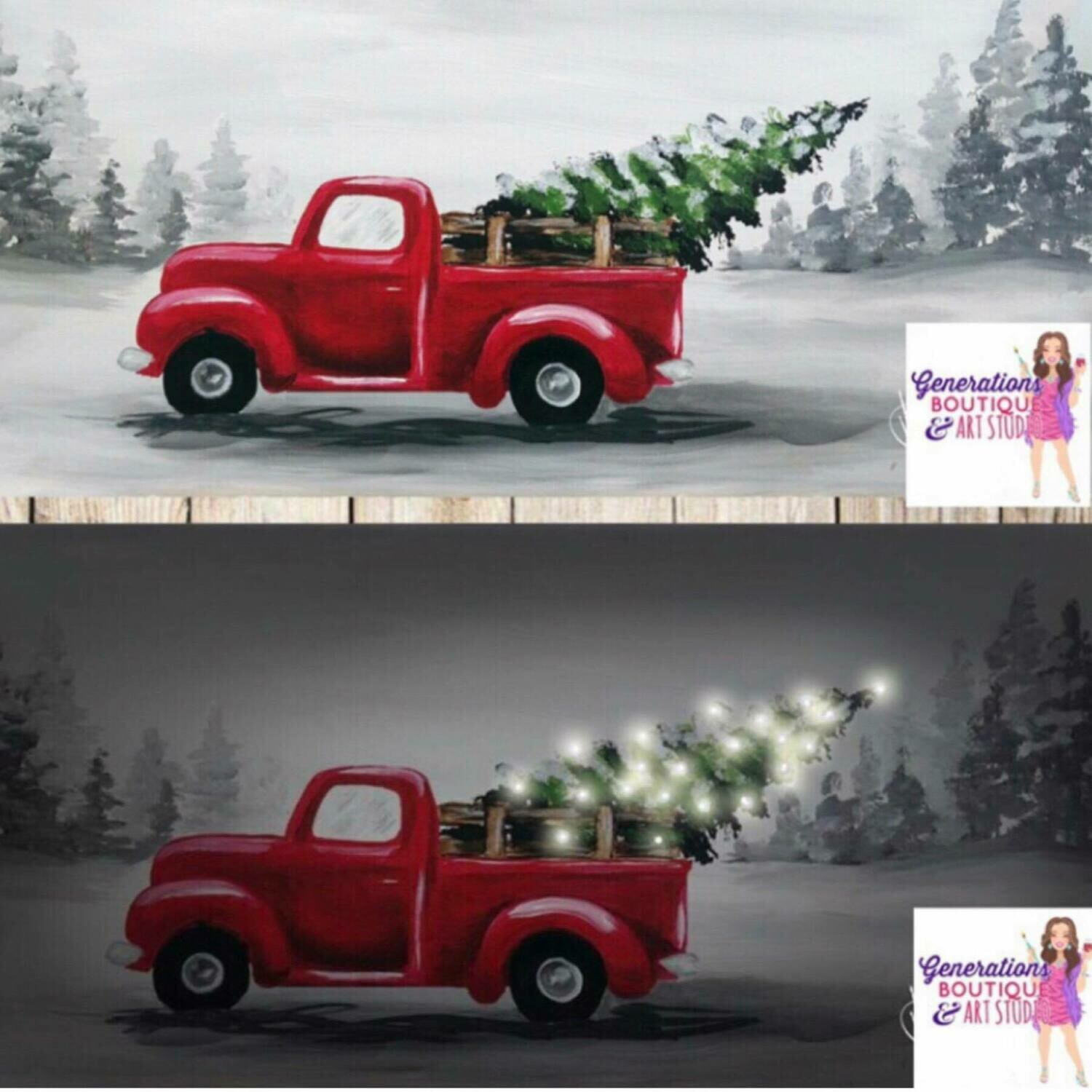 Trucking Home The Tree With Lights Option! December 11th