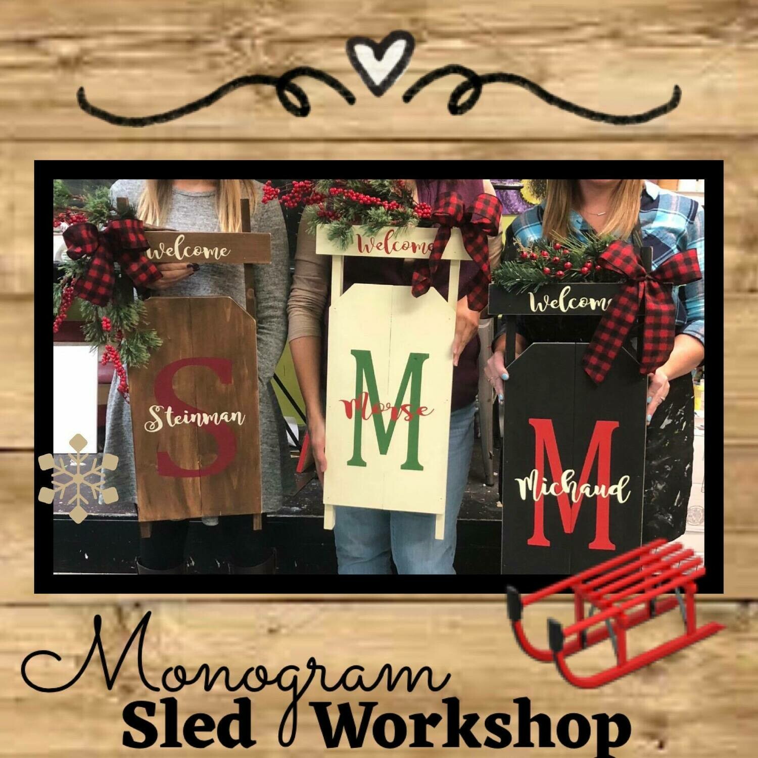 Custom Monogram Sled TAKE HOME KIT Custom Monogram Sled TAKE HOME KIT
