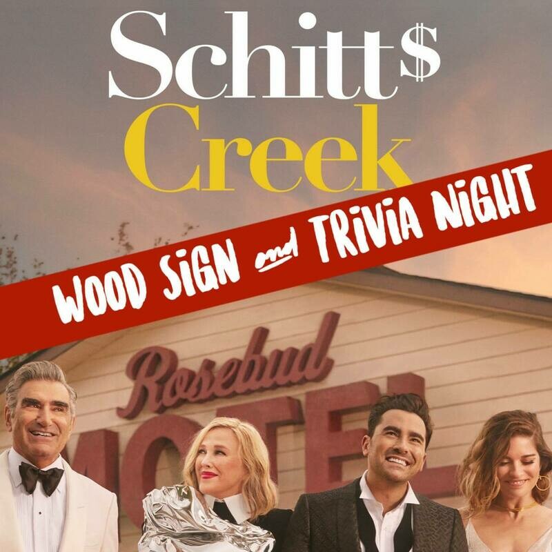 Schitts Creek Wood Sign Kit (With Trivia Party Option)