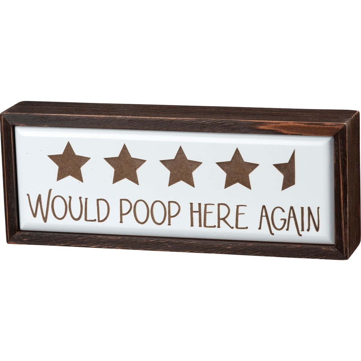 Box Sign - Would Poop Here Again