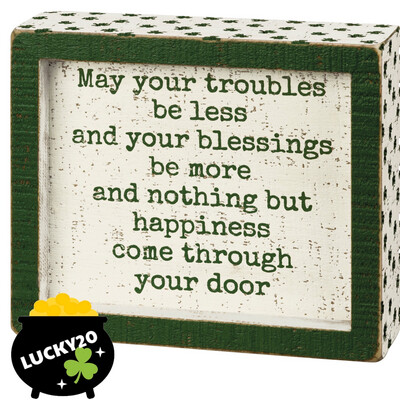 Inset Box Sign - May Your Blessings Be More