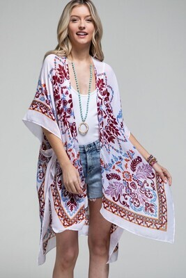 Ivory Sienna Boho Kimono Vintage Inspired
One Size Fits All