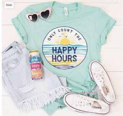 Only Count The Happy Hours Graphic Tee