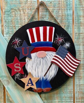 Patriotic Gnome Hanger Paint and Sip