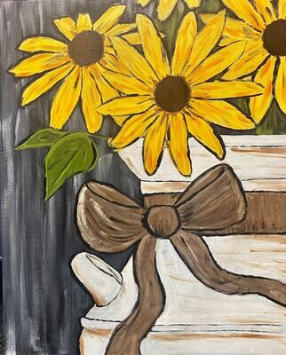Black Eyed Susans Paint and Sip