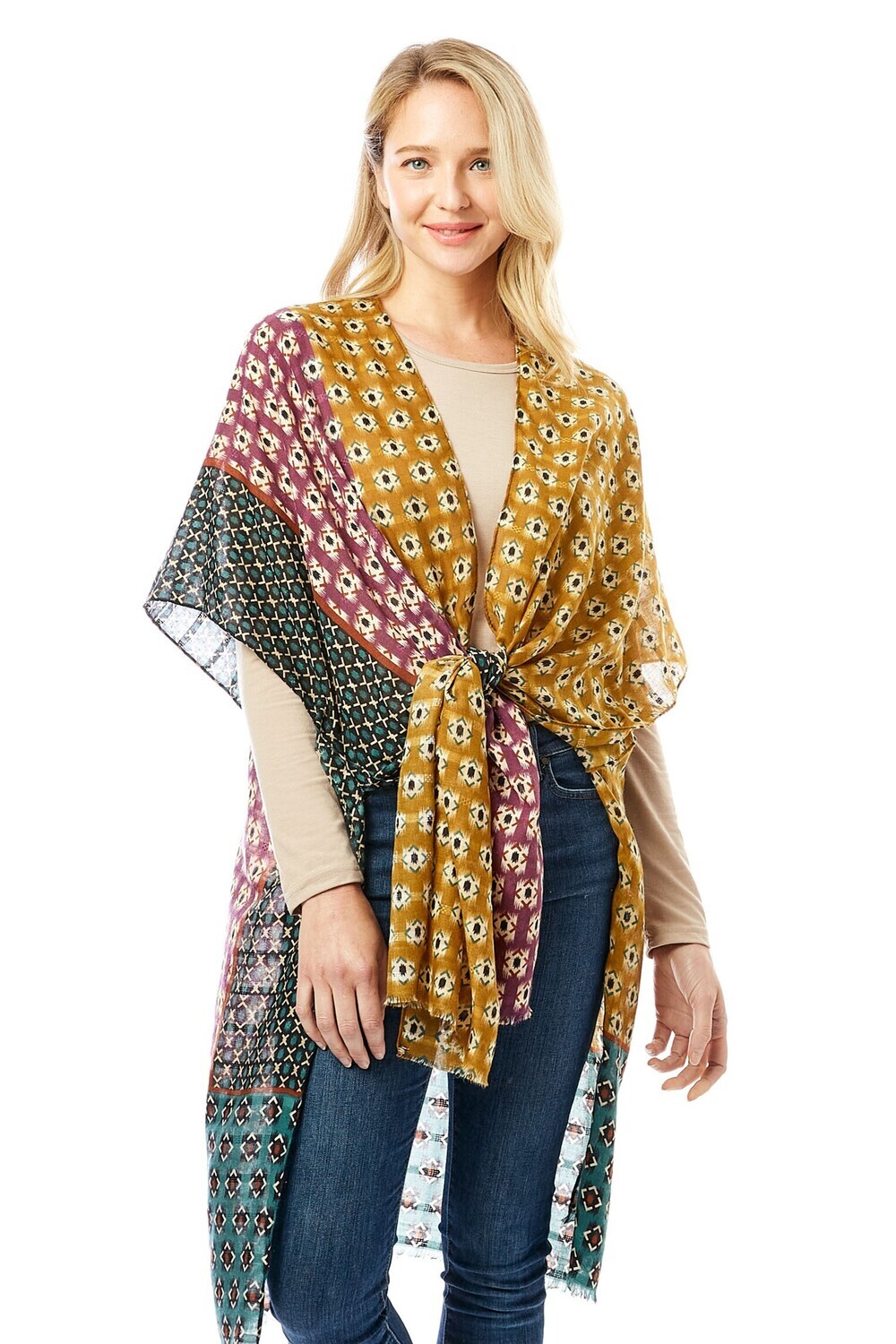 Mustard Geometric Kimono Online Store Generations Boutique & Art Studio