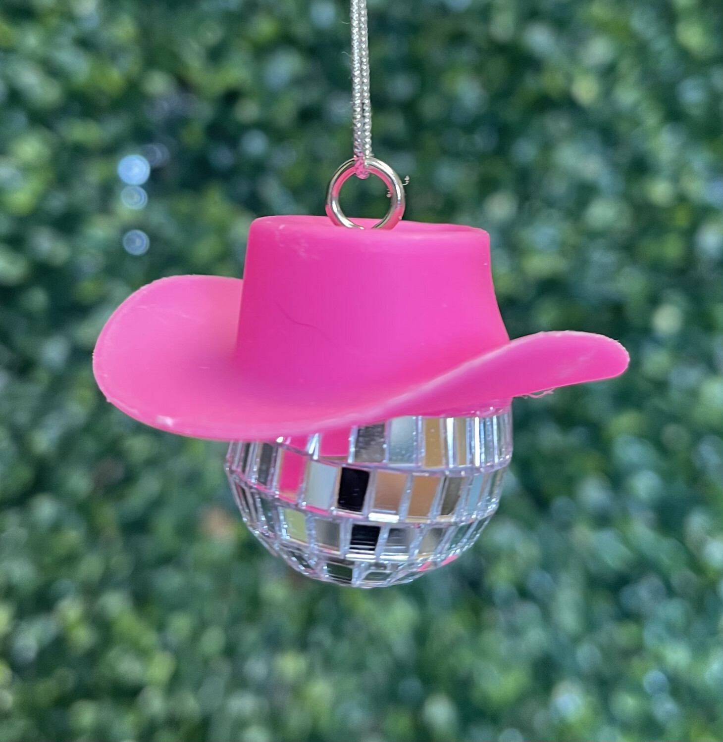 Disco Mirror Charm Pink Cowgirl Hat