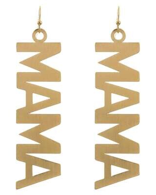 Mama Metal Drop Earrings - Gold and Silver Mama Metal Drop Earrings - Gold and Silver
