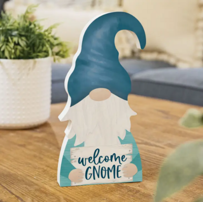 Welcome Gnome - Block Sign