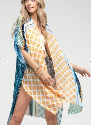 Moroccan Tile Kimono - Windswept