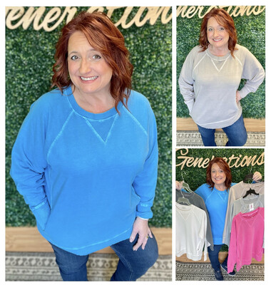 French Terry Sweatshirt With Pockets - 6 Colors