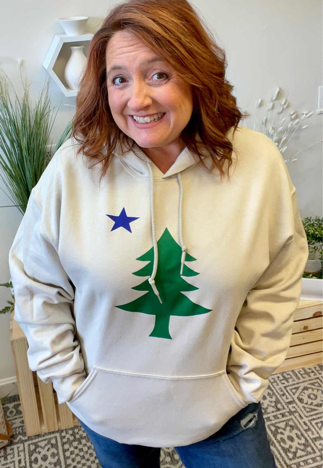 Unisex Original Maine Flag Hoodie
