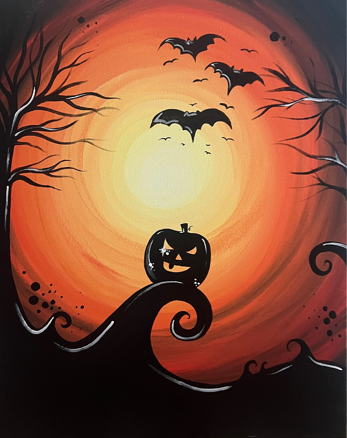 Spooky Sunset Paint and Sip Online Store Generations Boutique & Art