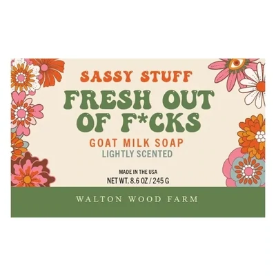 Fresh Out of F*cks Goat Milk Bar Soap 8.6oz
