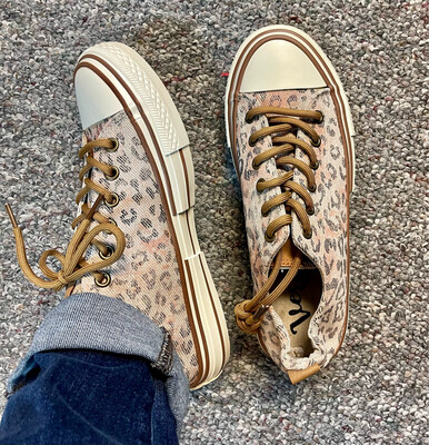 Gypsy Jazz Taupe Leopard Canvas Sneakers