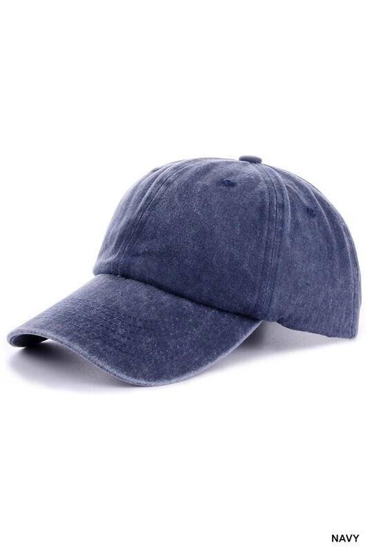 Vintage Wash Baseball Hat - Navy

