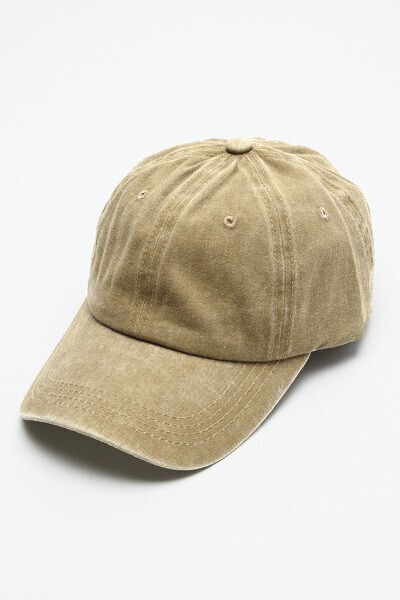 Vintage Washed Baseball Cap - Khaki
