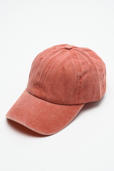 Vintage Washed Baseball Cap - Terra Cotta
