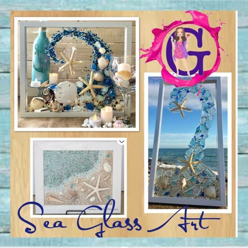 Sea Glass Resin Art August 24th
