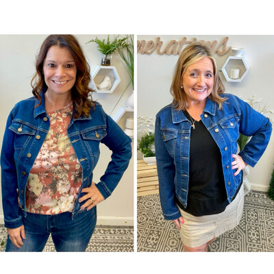 Stretch Denim Jacket - Medium Wash
