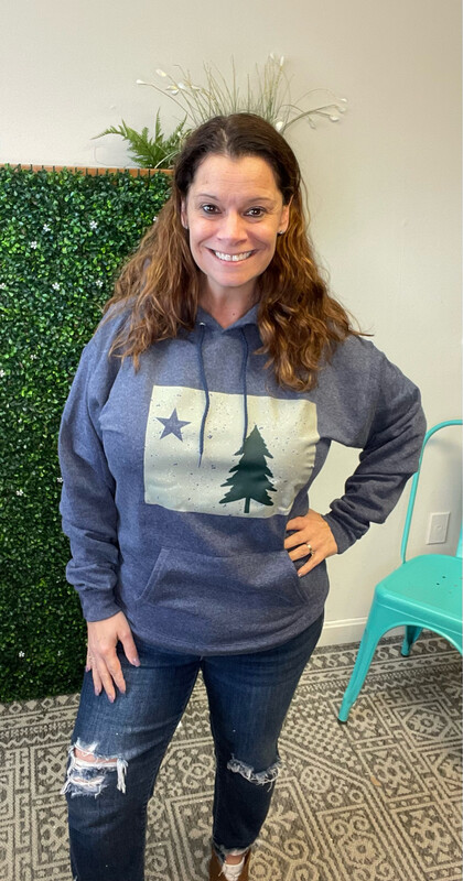 Unisex Navy Original Maine Flag Hoodie Unisex Navy Original Maine Flag Hoodie