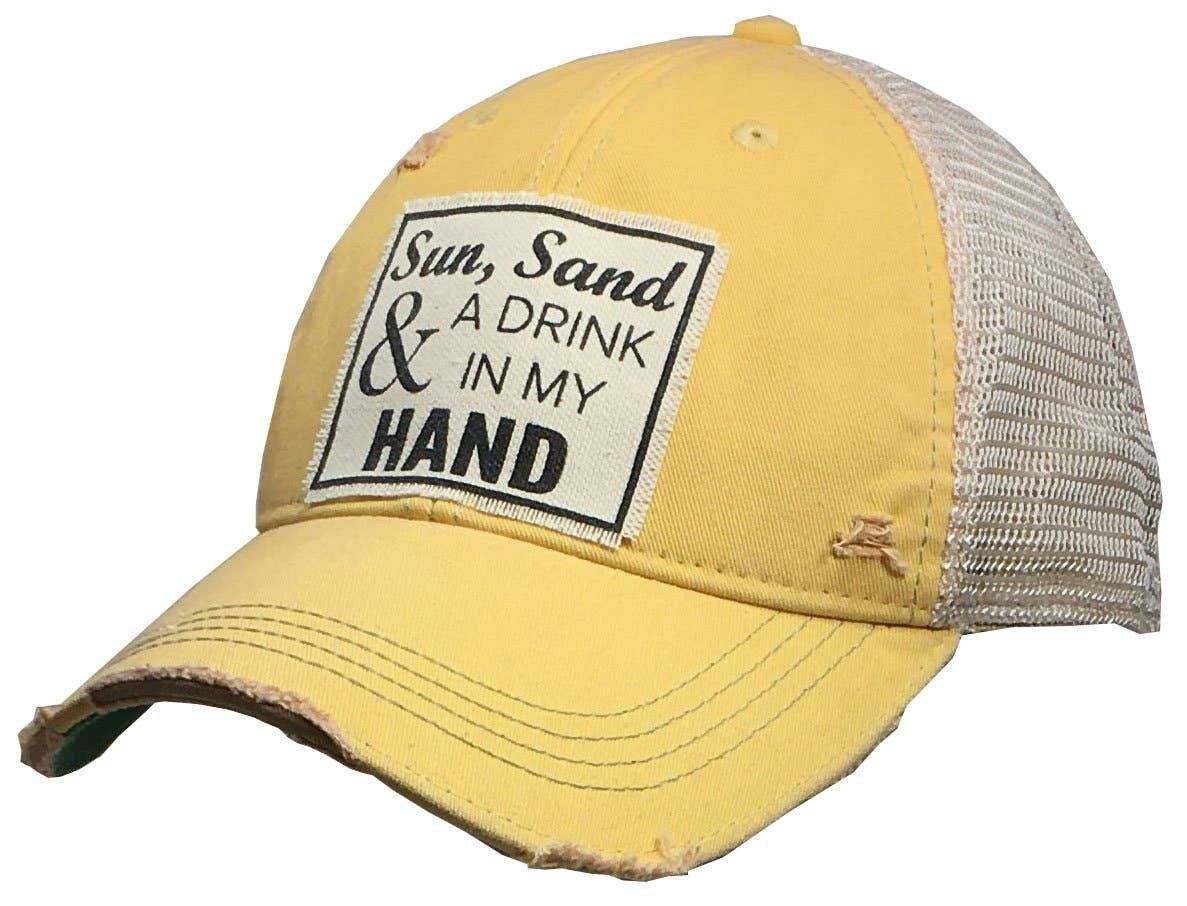 Sun Sand and Drink In My Hand Trucker Hat
