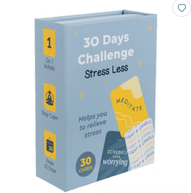 30 Day Challenge Cards - Stress Less
