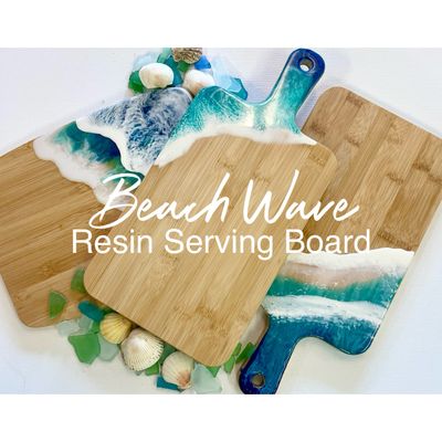 Beach Wave Resin Serving Board 
