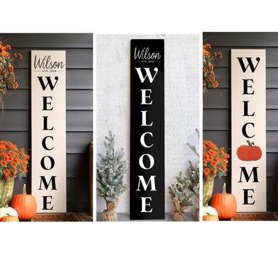 Custom Porch Sign Night