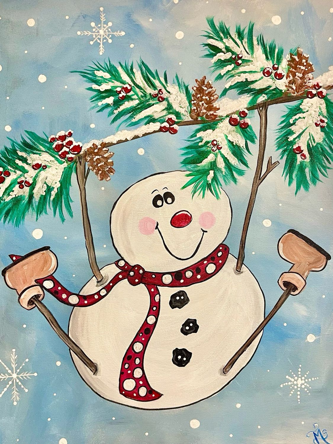 Swinging Snowman Paint and Sip January 4th Swinging Snowman Paint and Sip January 4th