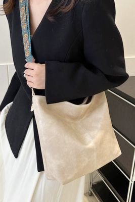 BONE Boho Guitar Strap Vegan Leather Crossbody Bag