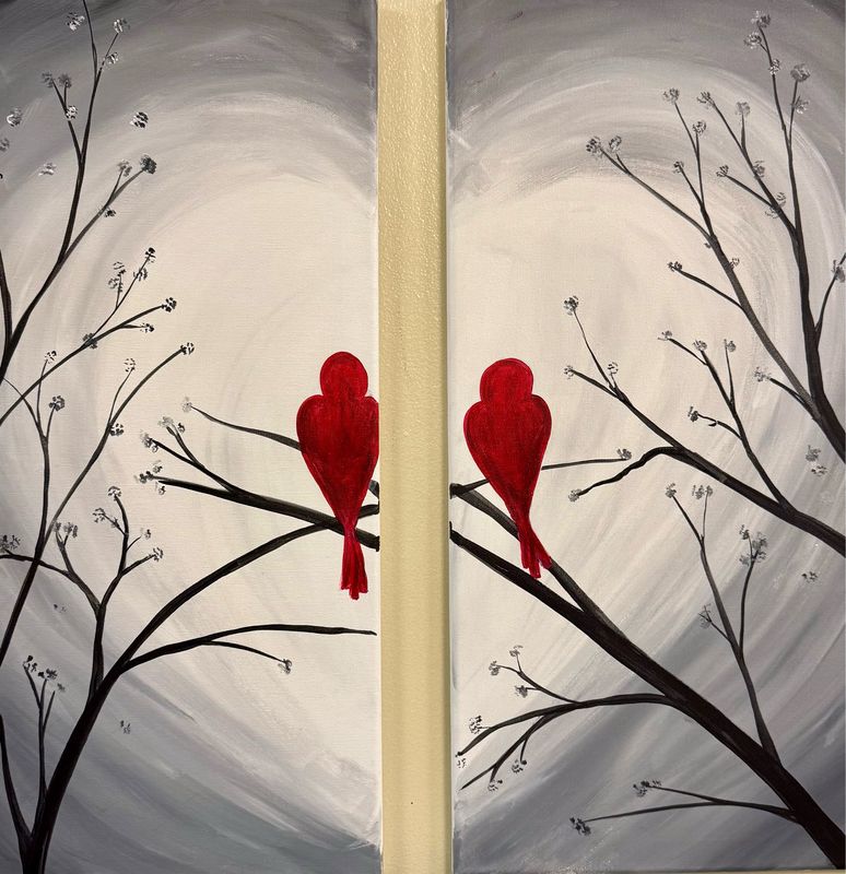 Red Birds Paint and Sip Couples & Singles Night