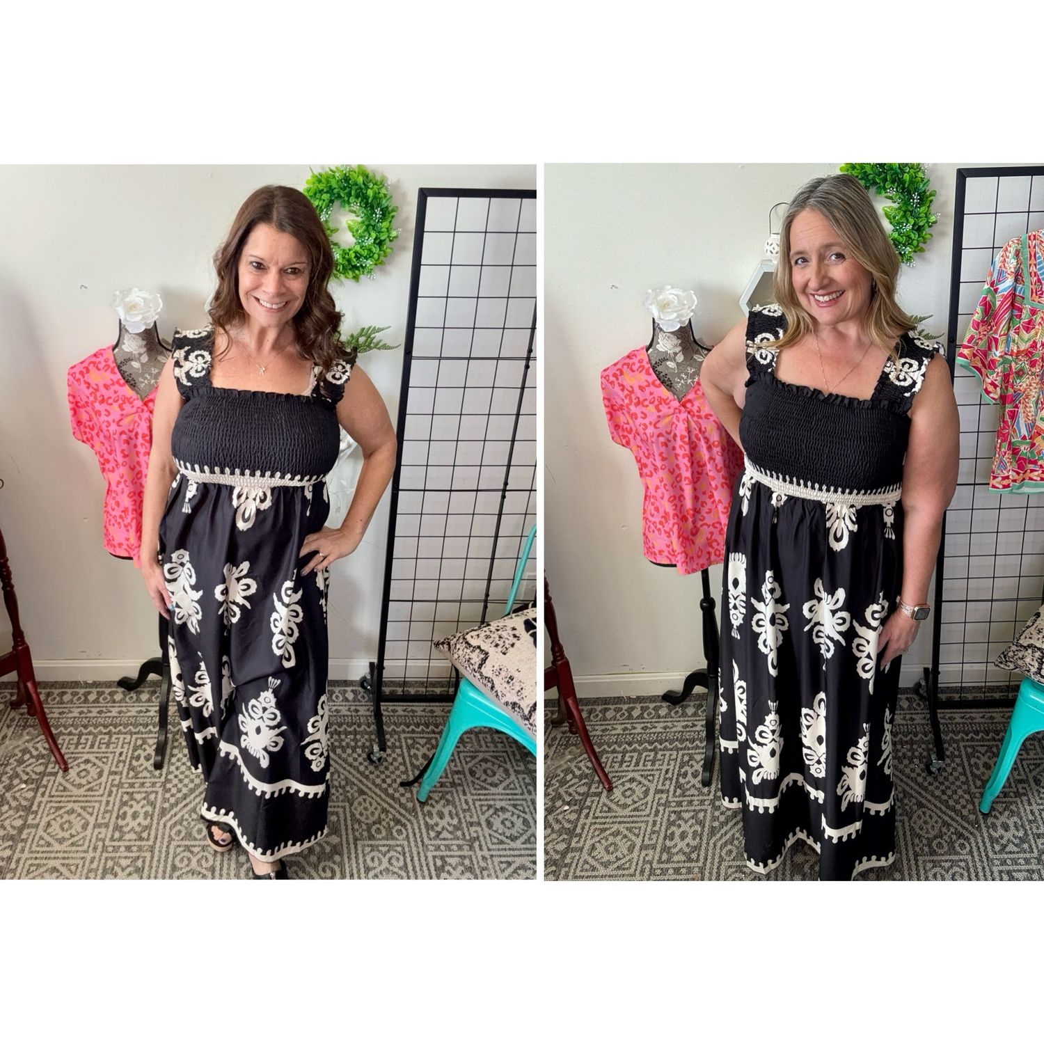 Venice Vacation Maxi Dress - Black