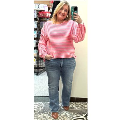 RISEN Mid Rise Straight Raw Hem Jeans RISEN Mid Rise Straight Raw Hem Jeans
