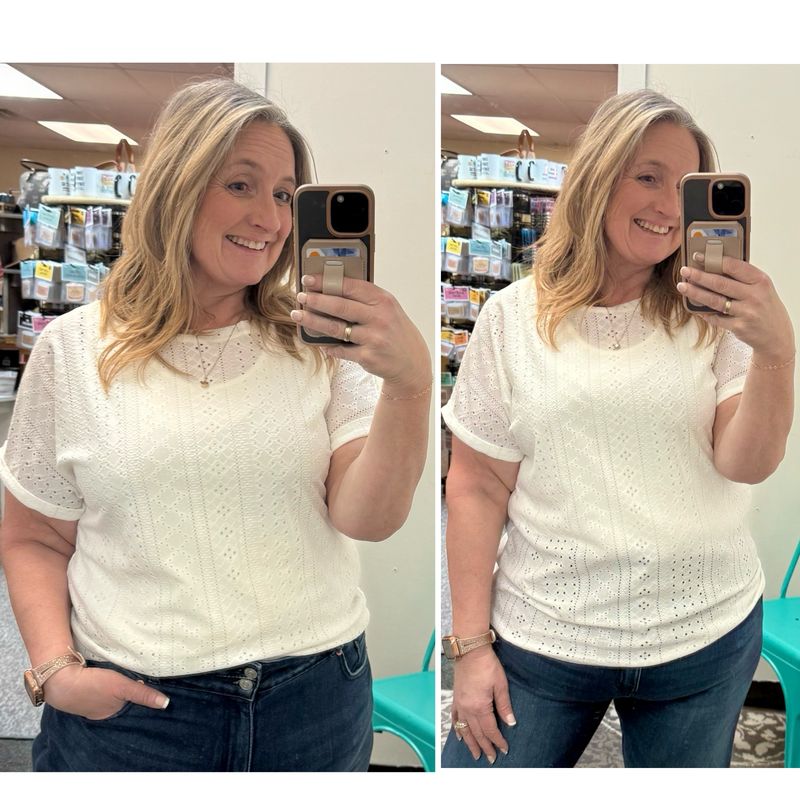 Not So Basic White Short Sleeve Tee