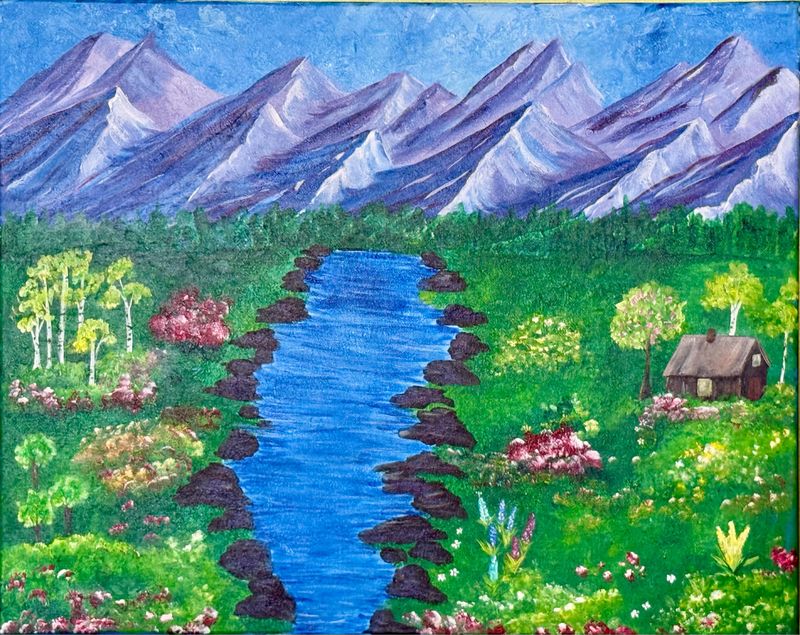 Cabin in the Mountains Paint and Sip ANNIVERSARY PROMO