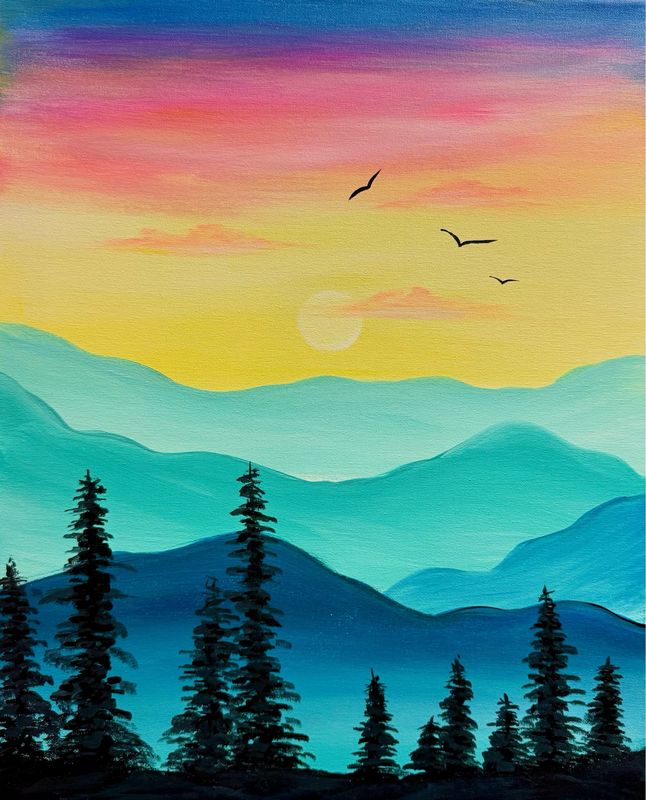 Into The Mountains Paint and Sip