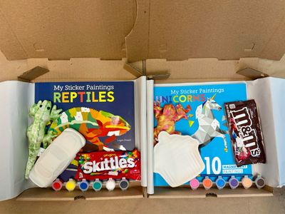 Kids Snack & Paint & Sticker Art Boxed Gift Set